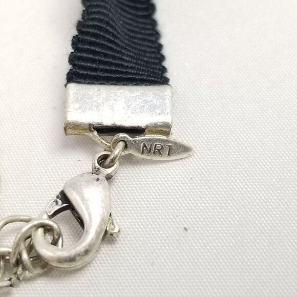 Vintage NRT Red Rhinestone Choker Collar Necklace, Adjustable, Chunky Statement - Picture 4 of 7